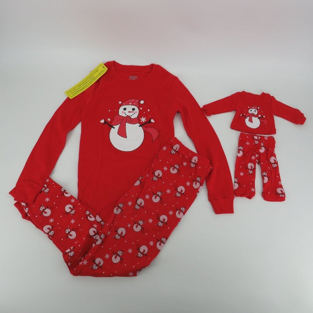 Babyroom Girls Matching Doll Toddler 4 Piece Cotton Pajama Sleepwear 10 New